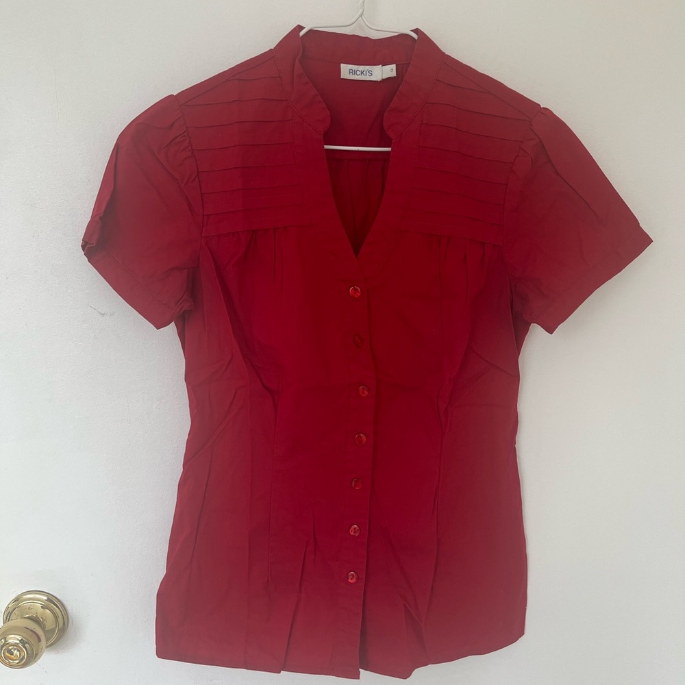 Red Ricki’s button dress shirt